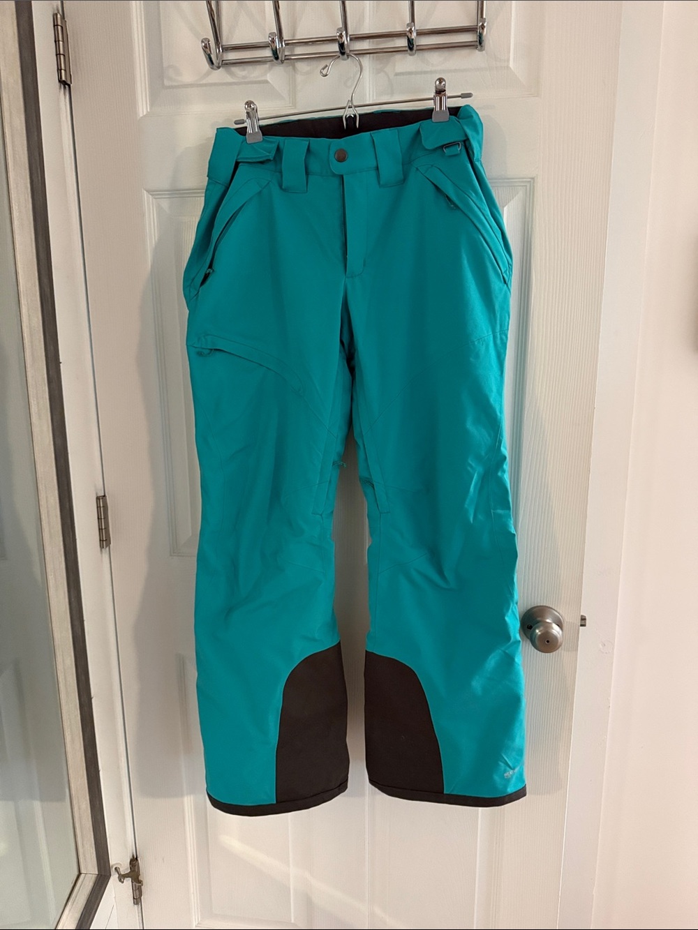 Eddie Bauer Teal Snow Ski Pants with Black Reinforcement